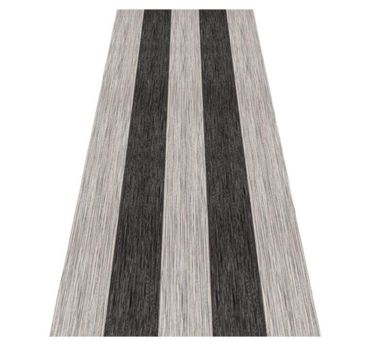 Bedroom vinyl rug in black and white wood effect - TenStickers