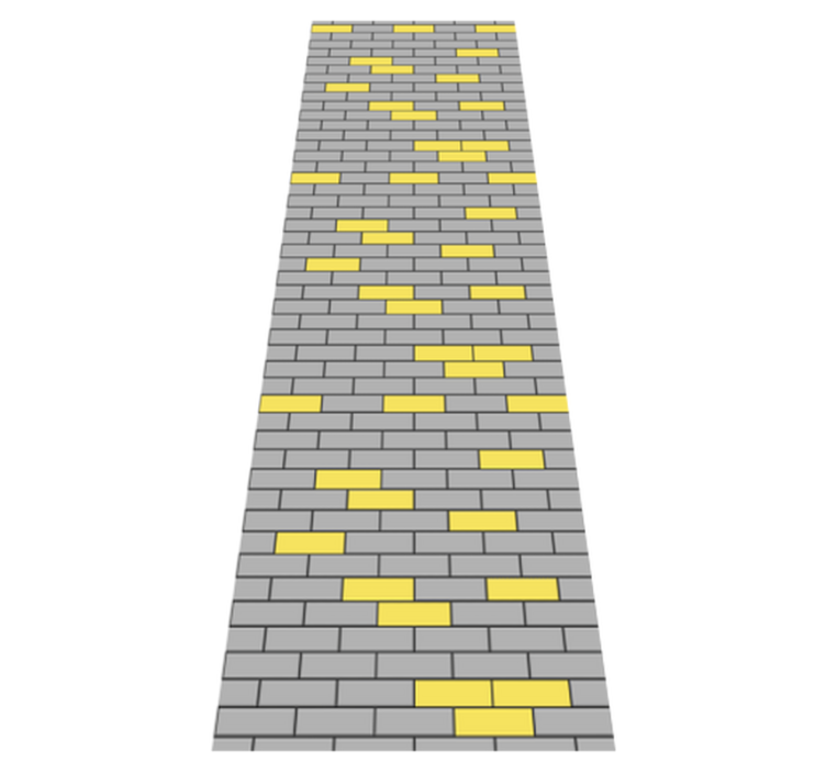 Bedroom vinyl rug in brick pattern - TenStickers