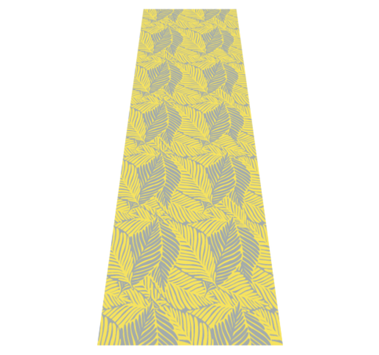 Bedroom vinyl rug in pantone tropical leaves - TenStickers