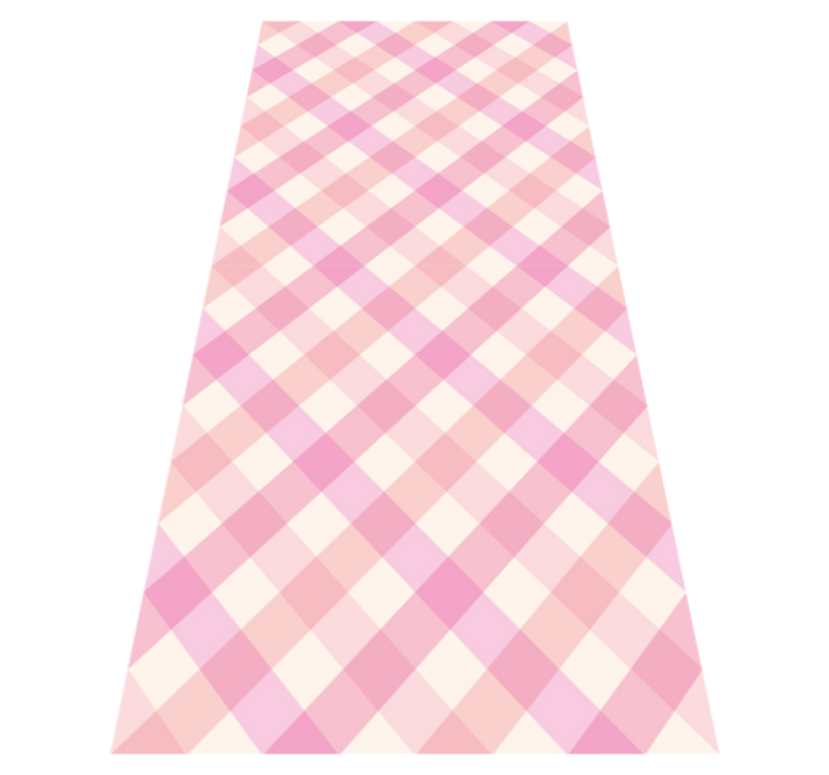 Bedroom vinyl rug in pink checked pattern - TenStickers