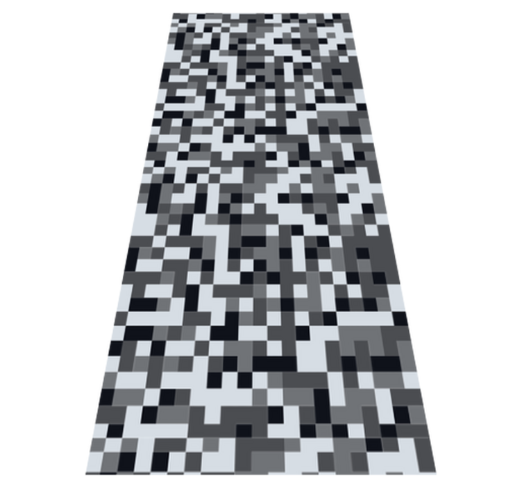 Bedroom vinyl rug in nordic grey square design - TenStickers
