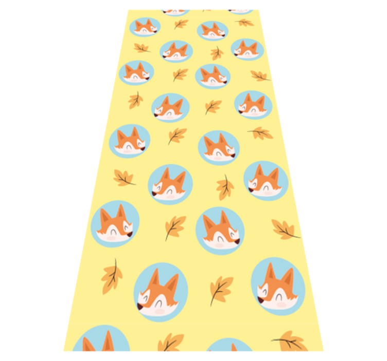 Bedroom vinyl rug with nordic style foxes design - TenStickers