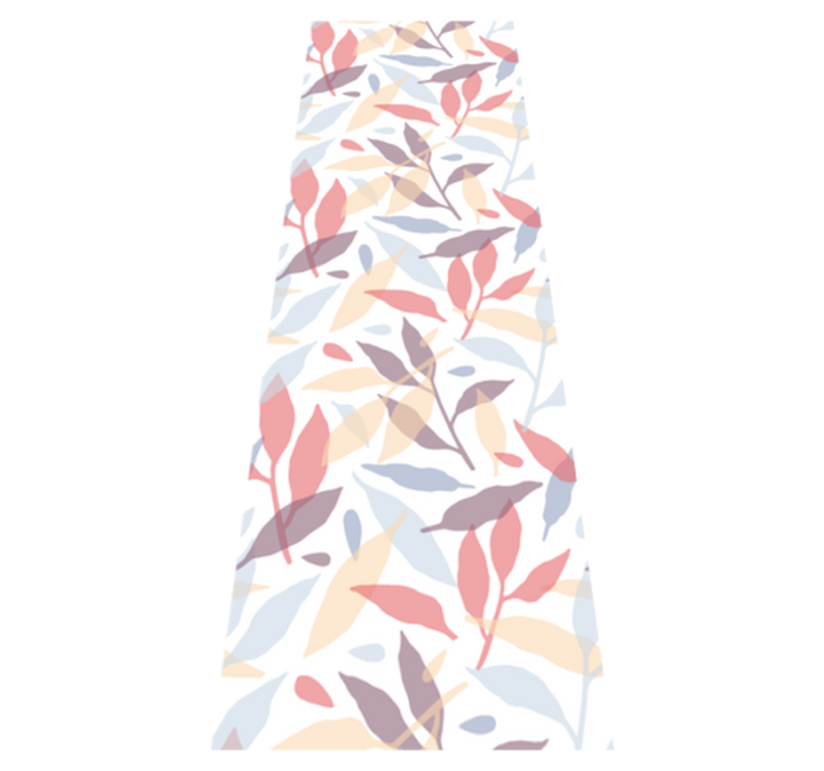 Bedroom vinyl rug with colorful tree branches - TenStickers