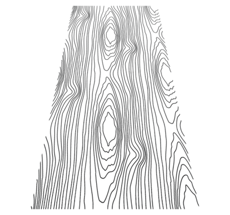 Bedroom vinyl rug with black nature stripes - TenStickers