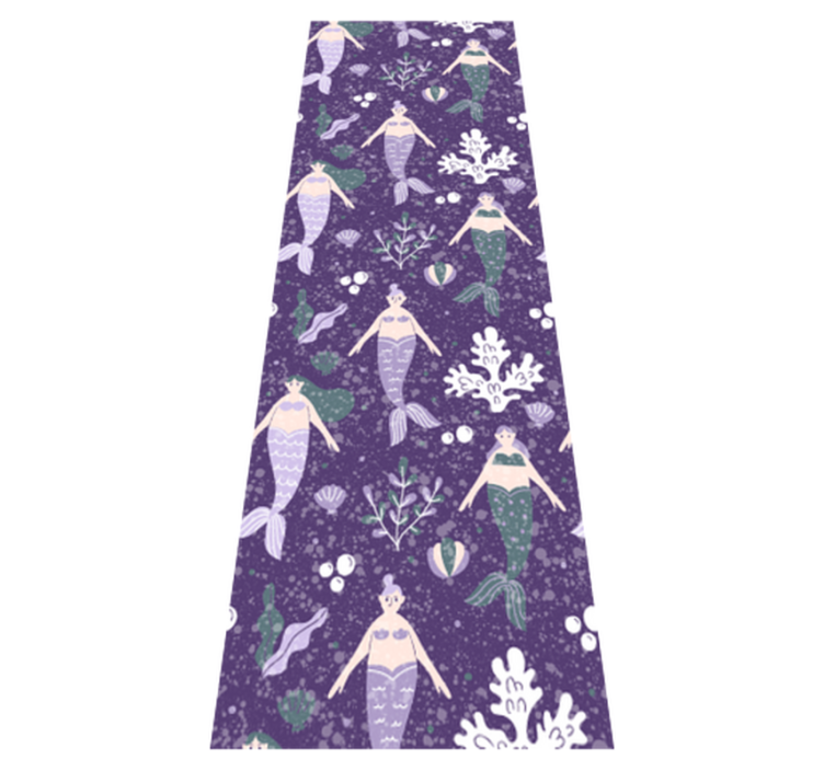 Bedroom vinyl rug mermaid splash design - TenStickers