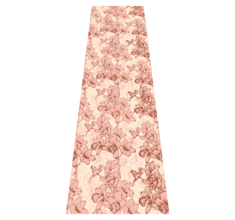 Bedroom vinyl rug with vintage 3d flowers - TenStickers