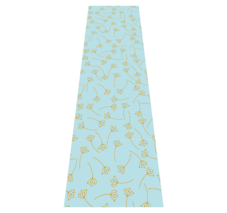 Bedroom vinyl rug with blue nordic plants design - TenStickers