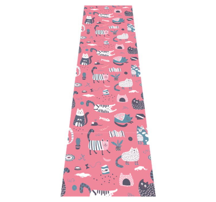 Bedroom vinyl rug nordic kitties design - TenStickers
