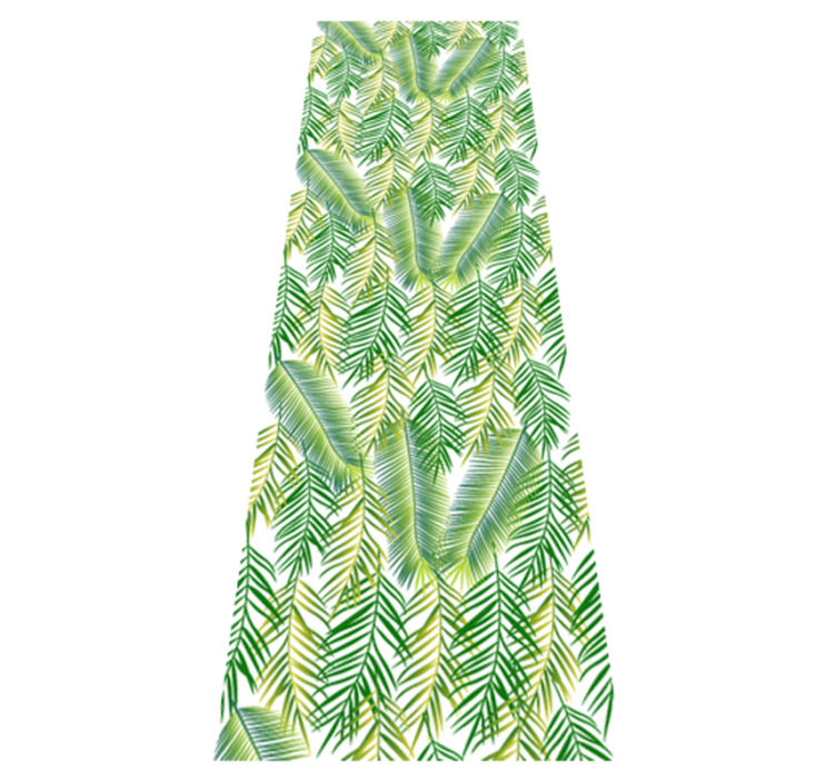 Bedroom vinyl rug with ornamental green plants - TenStickers