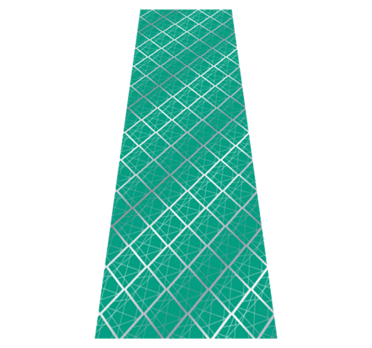 Bedroom vinyl rug with green tile effect - TenStickers