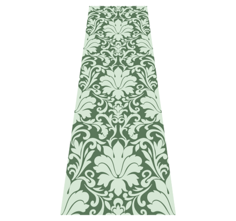 Esmerald ornamental green bedroom vinyl rug - TenStickers