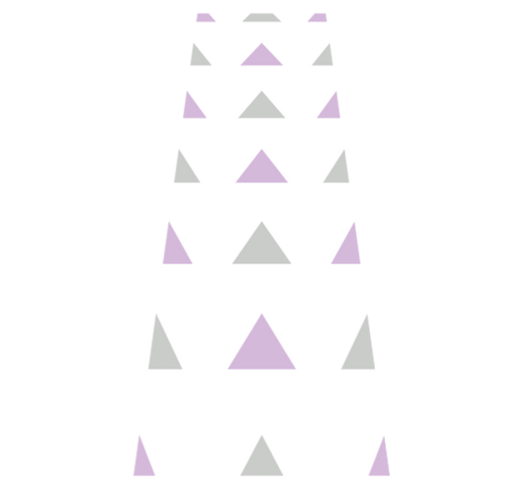 Bedroom vinyl rug in gray and purple triangles - TenStickers