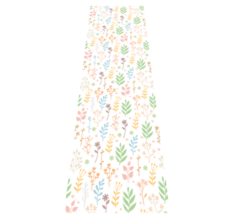 Bedroom vinyl rug with simple symbols on white - TenStickers