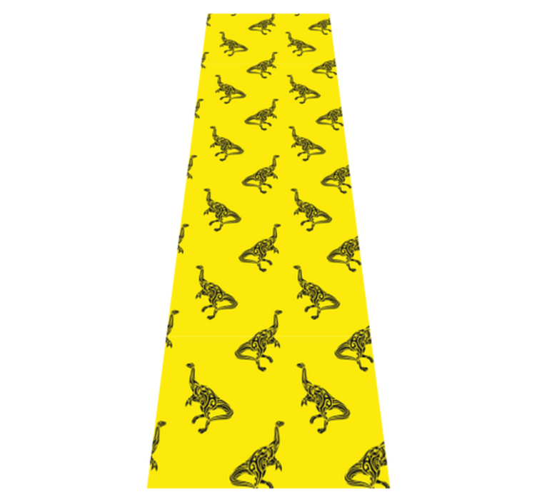 Bedroom vinyl rug brachiosaurus symbols in yellow - TenStickers