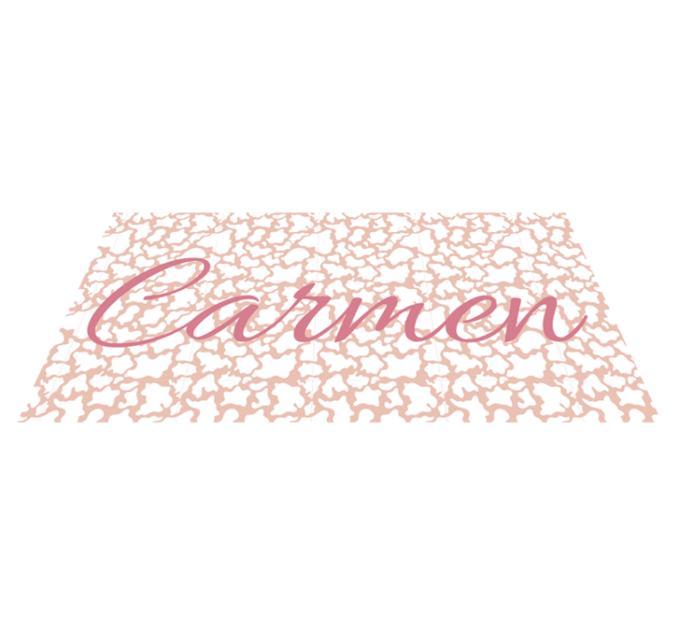 Pink personnalised animal print vinyl rug - TenStickers