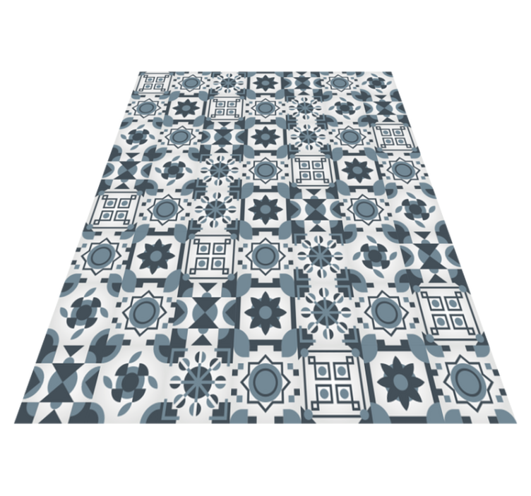 Fabulous grey colors tiles vinyl rug - TenStickers
