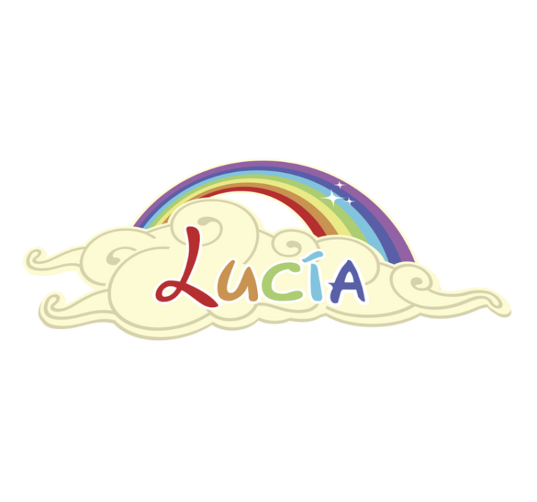 Personalized Rainbow Cloud Design nursery rugs - TenStickers