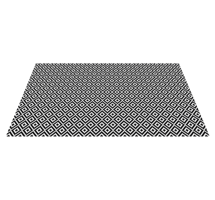 Tribal square geometric ethnic vinyl rug - TenStickers