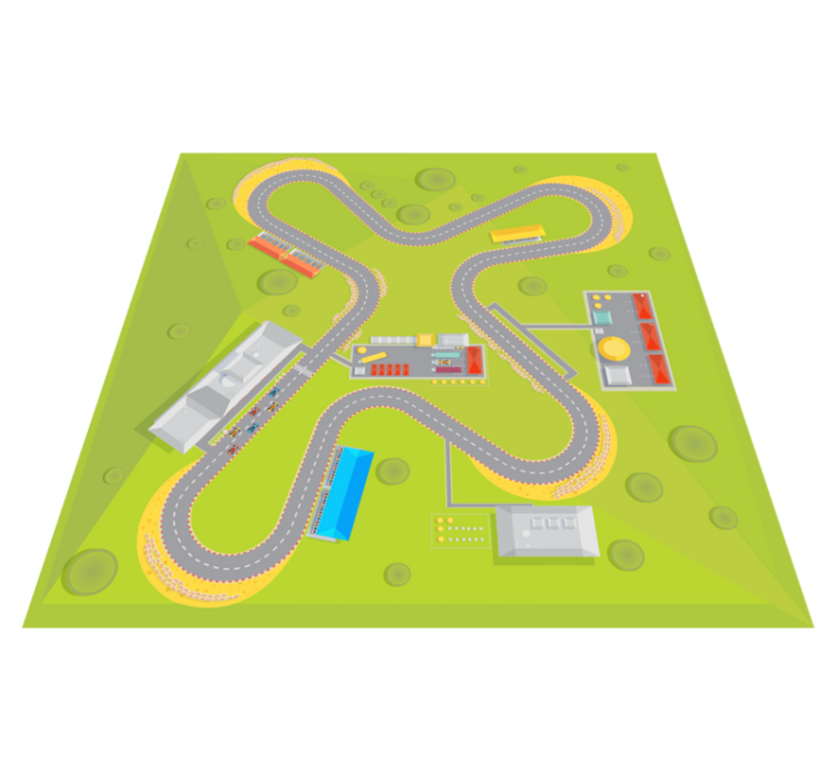 Roadway Playtime kids vinyl rug - TenStickers