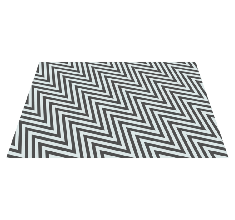 Geometric Zigzag stripes vinyl rug - TenStickers