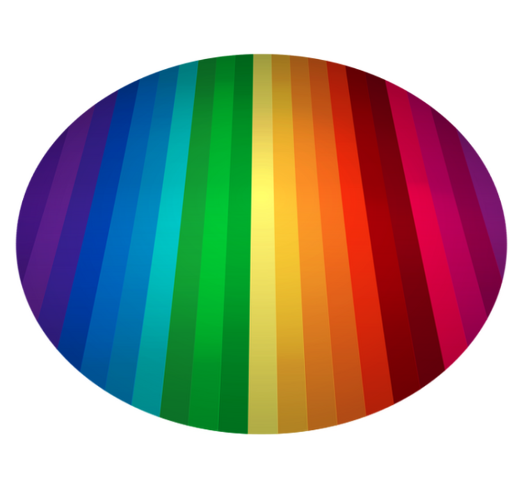 Rainbow Spectrum Circle stripes vinyl rug - TenStickers