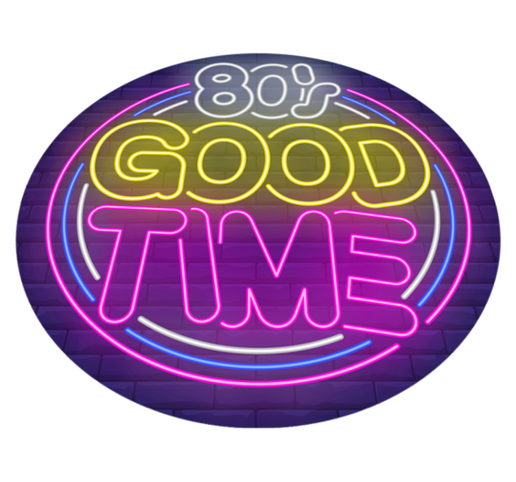 80's Good Time custom vinyl rug - TenStickers