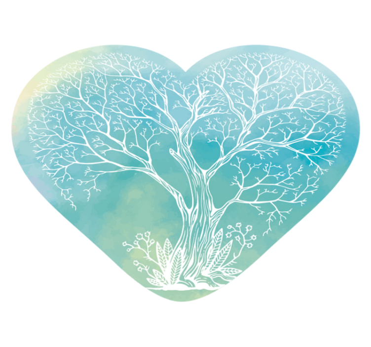 Arboreal Heart Shape nature vinyl rug - TenStickers