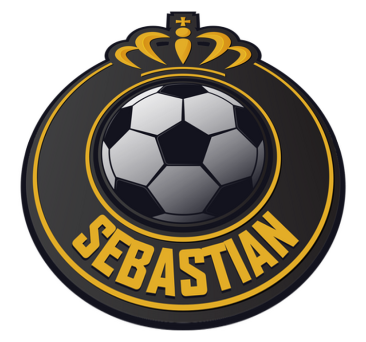 Soccer Crest Emblem custom vinyl rug - TenStickers