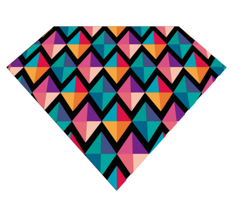Colorful Triangular Patterns geometric vinyl rug - TenStickers
