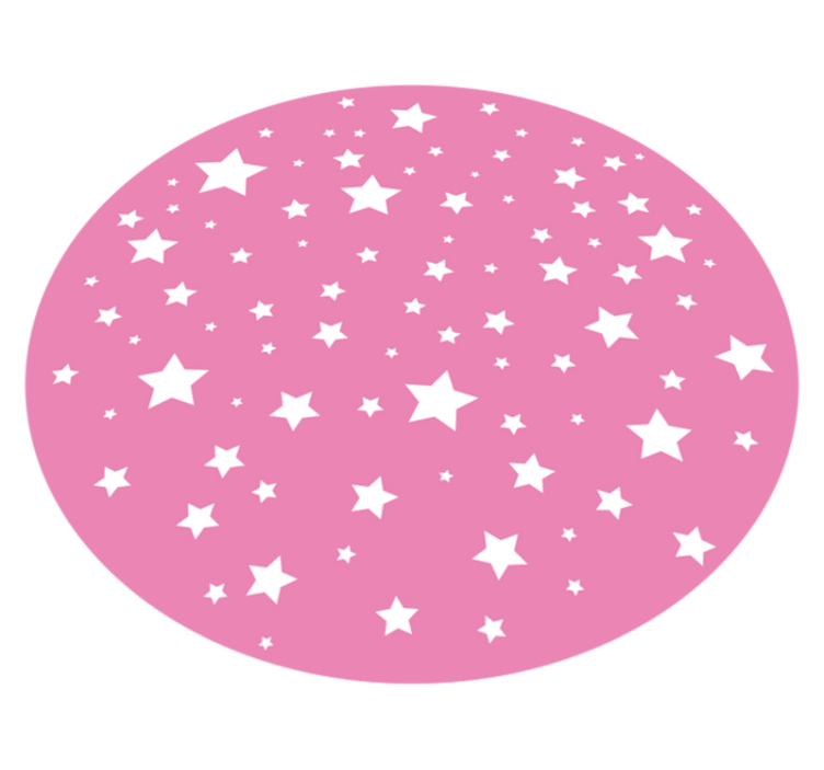 Pink Stars kids vinyl rug - TenStickers