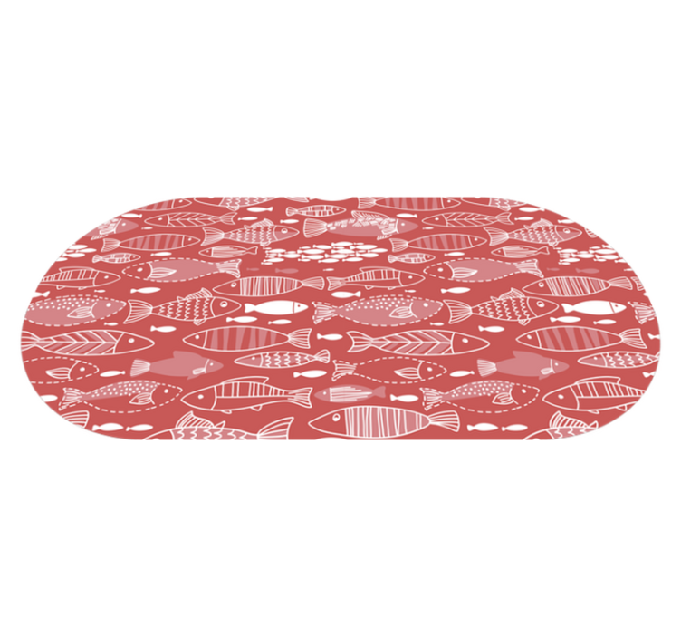 Many fish under sea animal vinyl rug - TenStickers