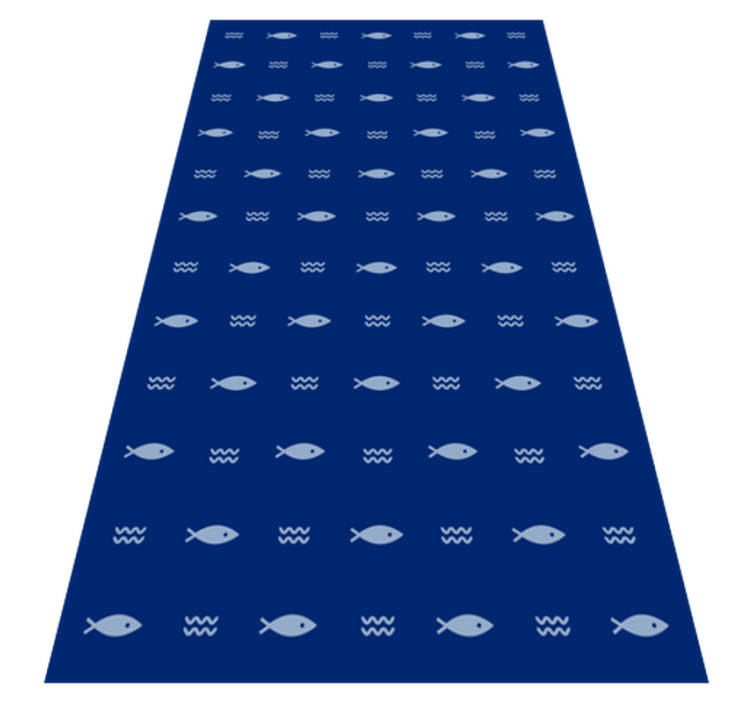 Fish Patterned Bathmat bathroom vinyl rug - TenStickers