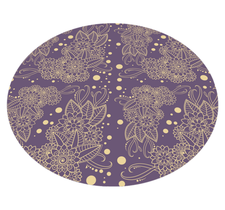 Mandala Motif Elegance mandala vinyl rug - TenStickers