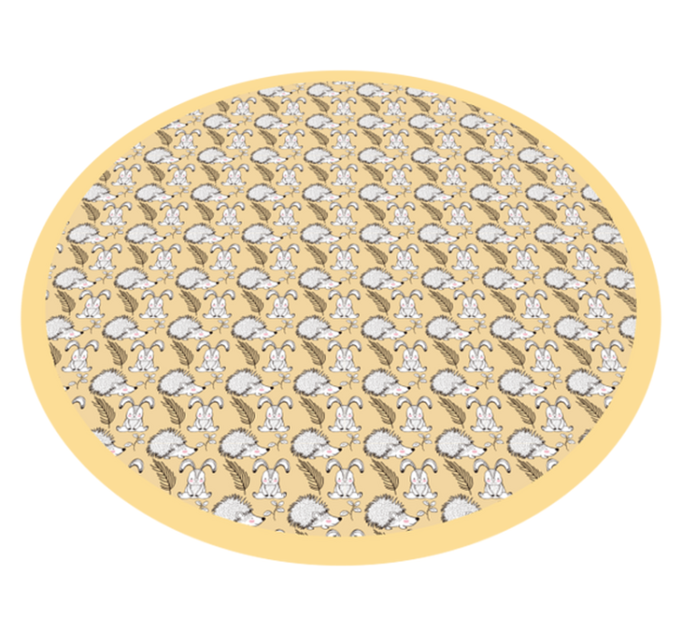 Hedgehog Illustration nursery vinyl rug - TenStickers