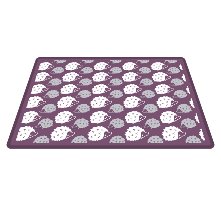 Cartoon Hedgehogs kids vinyl rug - TenStickers