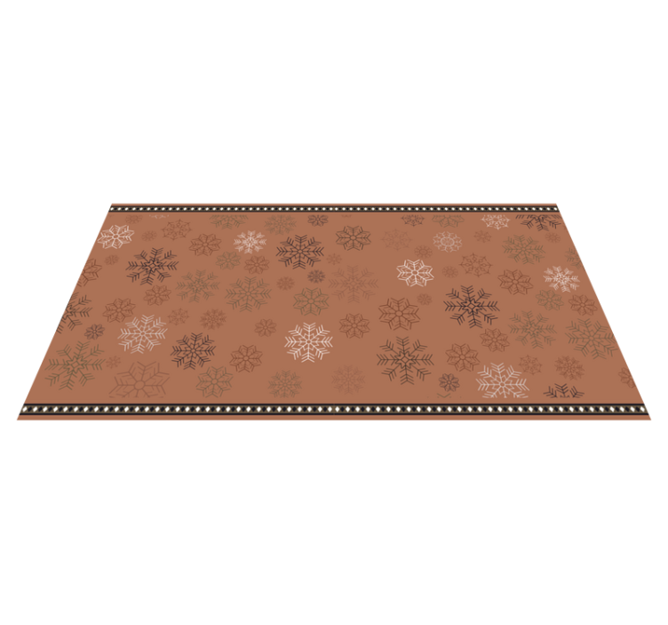 Snowflake Motif flower vinyl rug - TenStickers