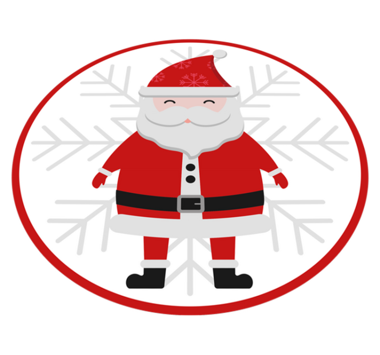 Santa Claus and HoHoHo vinyl bedroom rug - TenStickers