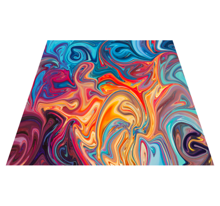 Swirling Colors textured vinyl rug - TenStickers