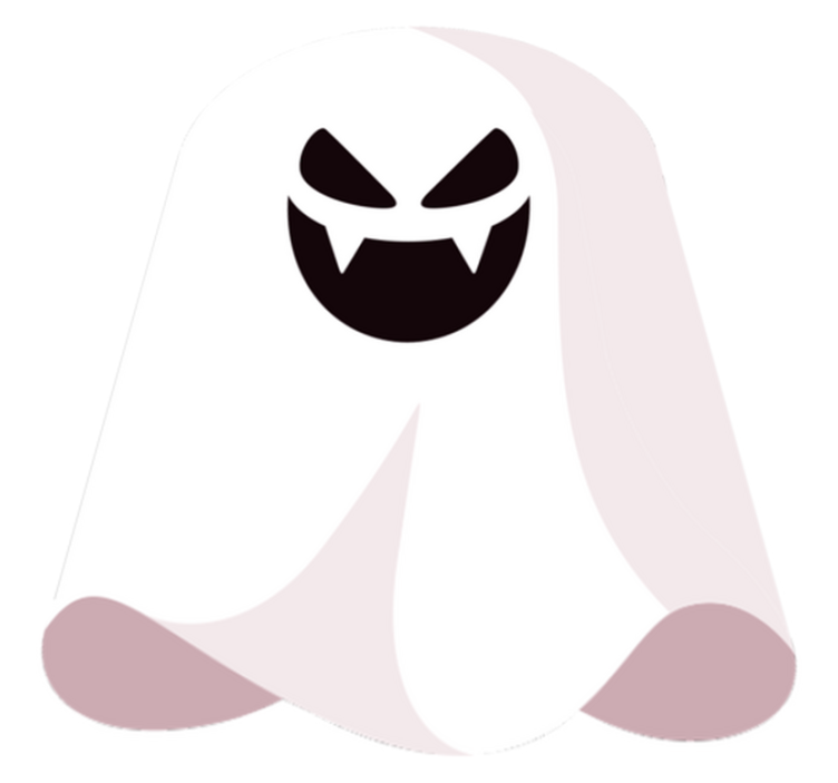 Spooky ghost vinyl rug design - TenStickers