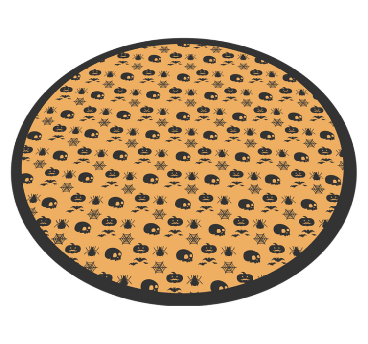 Spooky Circular Pattern halloween vinyl rug - TenStickers