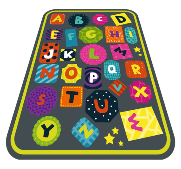 Childrens colorful alphabet vinyl alphabet rug - TenStickers