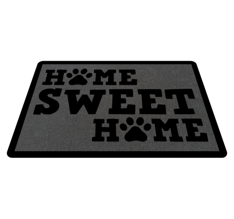 Paw Welcoming Entryway custom vinyl rug - TenStickers
