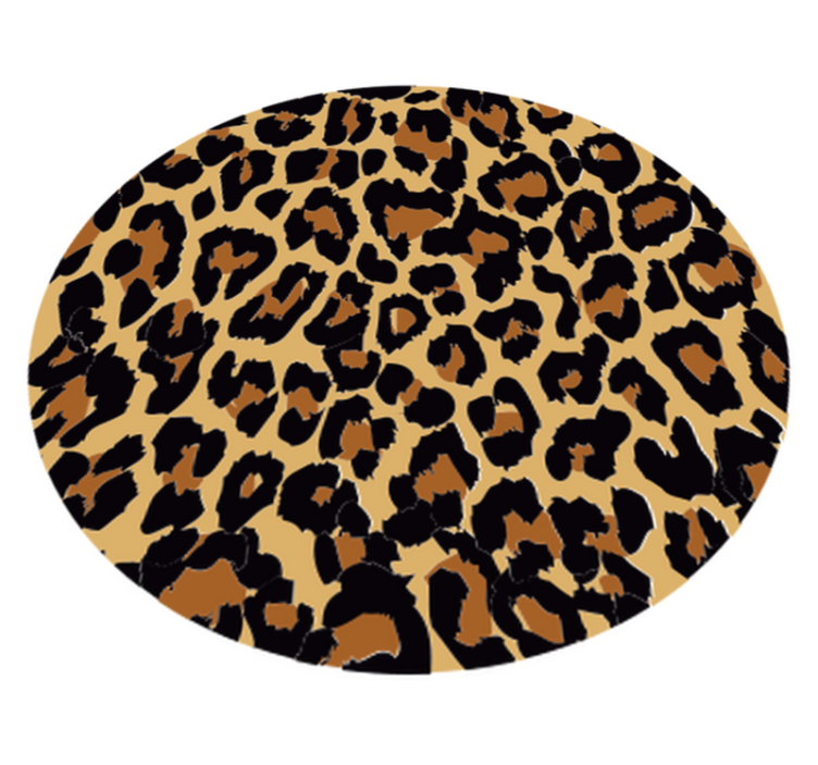 Round animal print  animal print rug - TenStickers