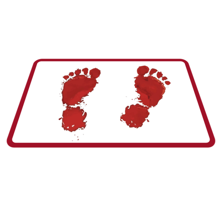 bloody footprints halloween rugs - TenStickers