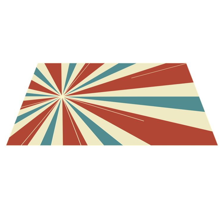 Retro Lines explosion vintage rug - TenStickers