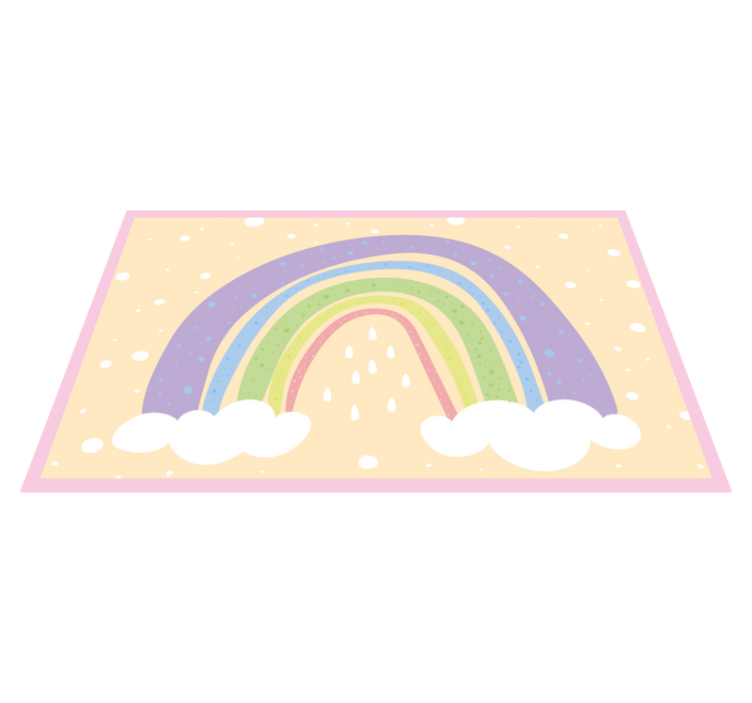 amazing rainbow kids vinyl rug - TenStickers