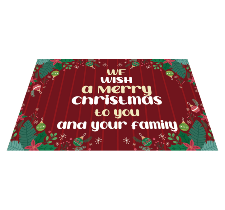We Wish You a Merry Christmas tree vinyl rug - TenStickers