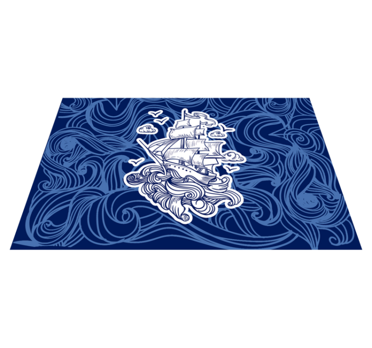 Nautical Adventure kids vinyl rug - TenStickers