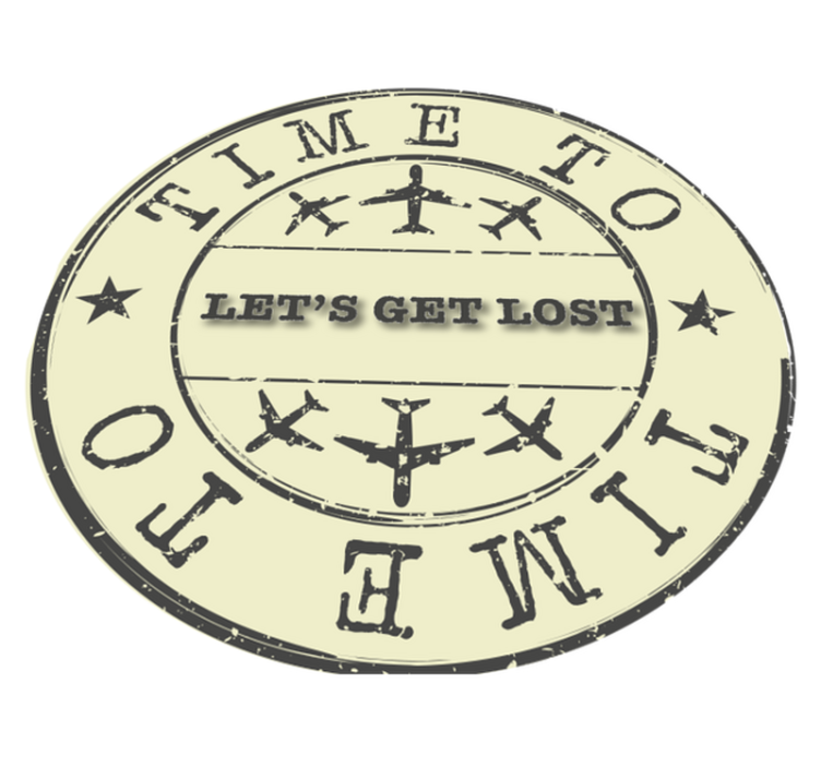 Time Get Lost custom vinyl rug - TenStickers