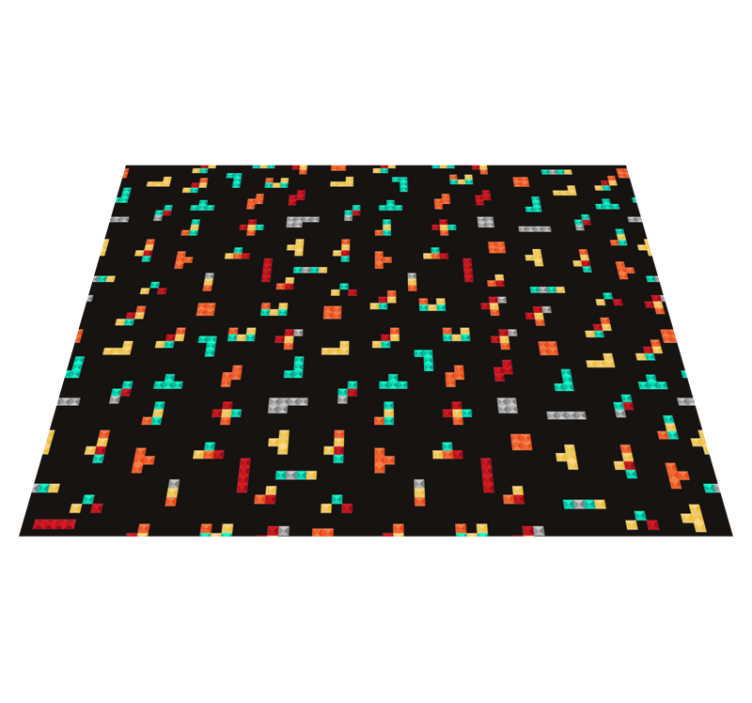 Retro Tetris vintage vinyl rug - TenStickers
